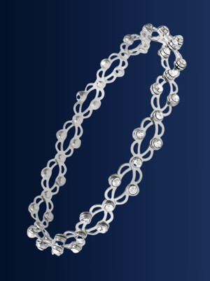 RKB SALES Alloy Cubic Zirconia Silver Bracelet