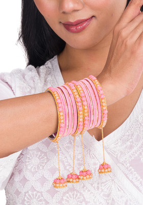 Mamon Creations Metal, Alloy Gold-plated Bangle Set(Pack of 20)