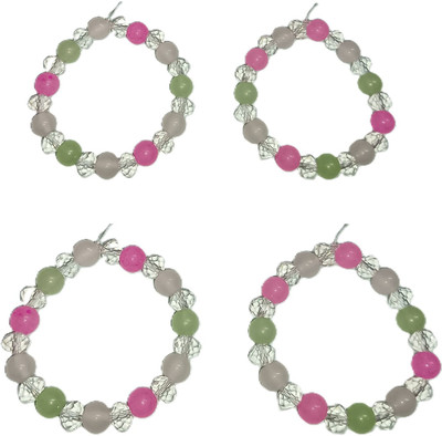 KVA Crystal Beads Bracelet Set(Pack of 4)