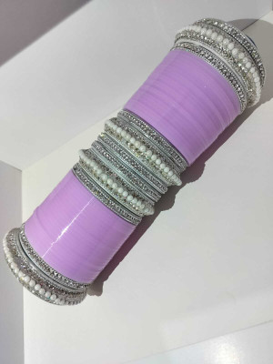 arpa Plastic Spinel Silver Bangle Set