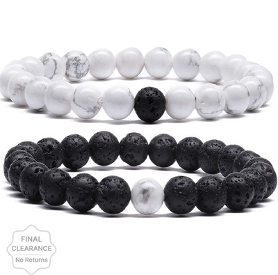 ruby collection Stone Beads Bracelet Set(Pack of 2)