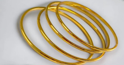 AnjaliImitation Brass Beads Gold-plated Bangle Set(Pack of 4)