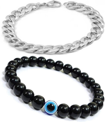IKONKARR Stone, Stainless Steel Bracelet(Pack of 2)