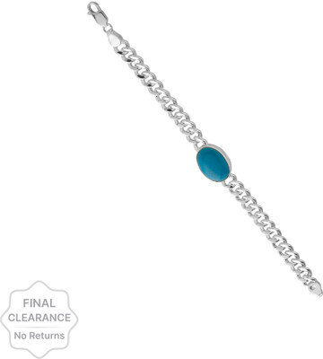 ruby collection Stone Turquoise Silver Bracelet