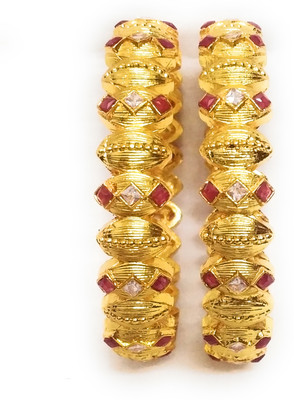 Santosh Jewels Metal Gold-plated Bangle Set(Pack of 2)