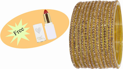 Aleen Glass Zircon Bangle Set(Pack of 12)