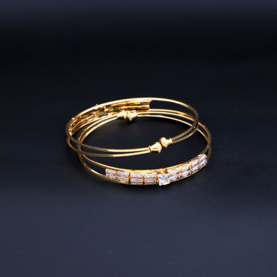 ecolox Alloy Gold-plated Bangle Set(Pack of 2)