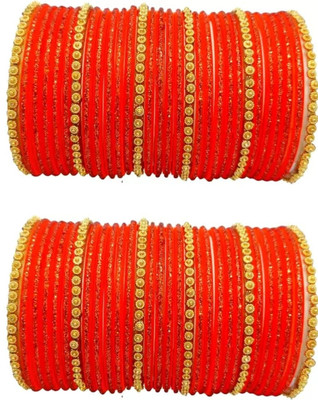 BUSINESS EMPIRE Glass Cubic Zirconia Bangle Set(Pack of 2)