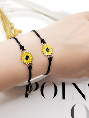 YELLOW CHIMES Fabric Bracelet Set(Pack of 2)