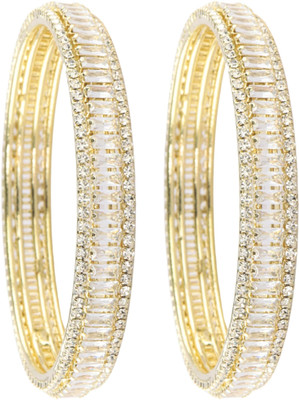 NMII Glass Diamond Kada(Pack of 2)