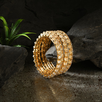 AFAST Metal Bangle Set(Pack of 4)