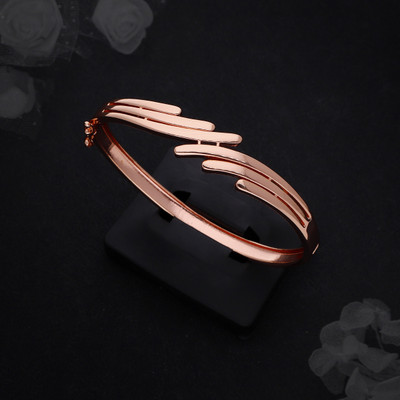 jivaas collection Brass Cubic Zirconia Gold-plated Kada