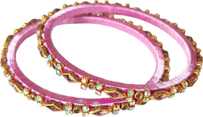 VNHANDICRAFTS Fabric, Stone, Dori Bangle Set(Pack of 2)