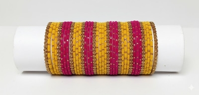 Prime Mart Glass Beads Bangle(Pack of 10)