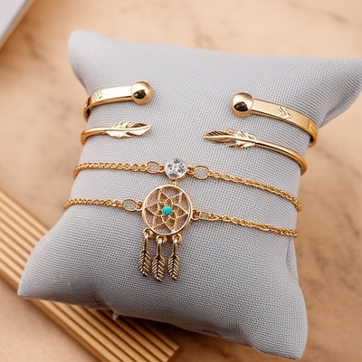 JDENTERPRISES Alloy Gold-plated Bracelet Set(Pack of 4)