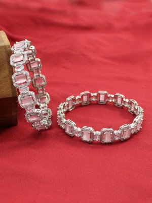 DENICRAAS Alloy Diamond Silver Bangle