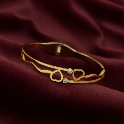 ARTKLIM Stainless Steel Cubic Zirconia Gold-plated Bracelet