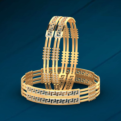 ANOUK Brass Gold-plated Bangle Set(Pack of 4)