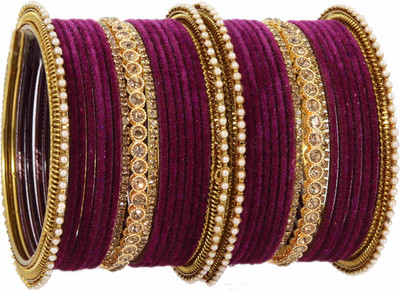 NMII Metal Zircon Bangle Set(Pack of 34)