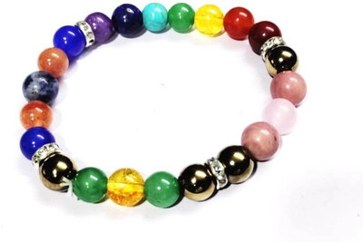 MIRAN AGATE 7 Chakra Crystal Charm Bracelet