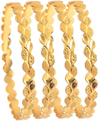 Jewar Mandi Brass Gold-plated Bangle Set