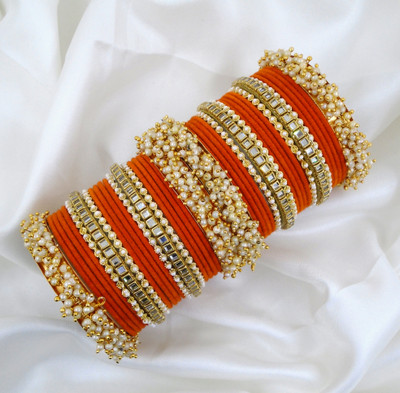 Mayra Creation Metal Bangle Set(Pack of 2)
