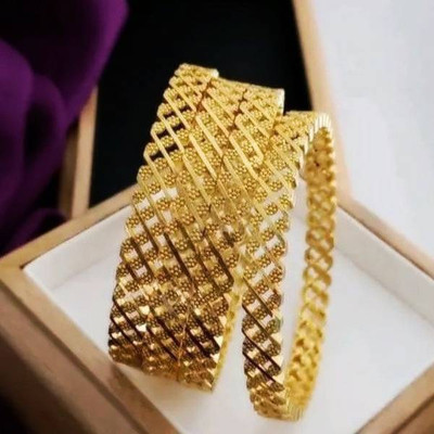 Shree Fashions World Brass Gold-plated Bangle Set(Pack of 4)