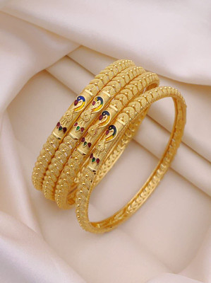 just like Brass Gold-plated Bangle Set(Pack of 4)