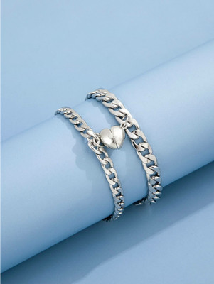 JS Enterprises Dori, Stainless Steel Silver Bracelet