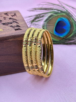 AMRITIYA Brass Brass Bangle Set(Pack of 4)