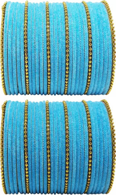 XOZTI Metal, Fabric Bangle Set(Pack of 10)