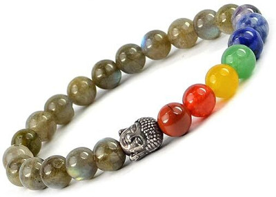 VIBESLE Stone, 7 Chakra Beads, Crystal Charm Bracelet