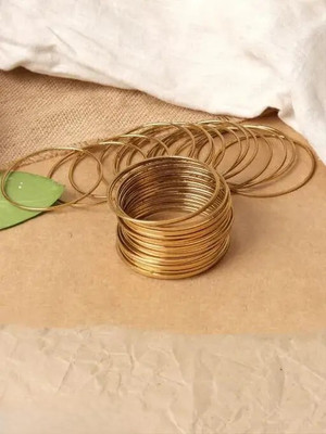 Fab Creations Alloy Gold-plated Bangle(Pack of 12)