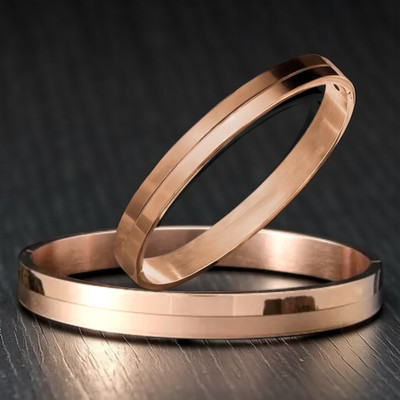 ADF Stainless Steel Gold-plated Bracelet(Pack of 2)