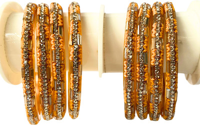 GURU ENTERPRISES Glass Bangle Set(Pack of 8)