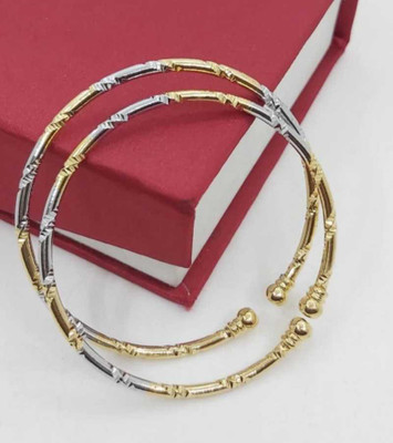 Headshot Alloy Gold-plated Kada(Pack of 2)