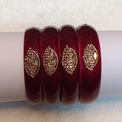 ASP Glass Cubic Zirconia Kada(Pack of 4)