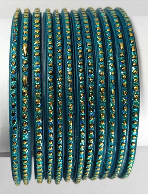 wear your shine with sk Glass Bangle Set(Pack of 12)