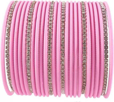 RADHA MOHAN EMPIRE Metal Zircon Bangle Set(Pack of 26)