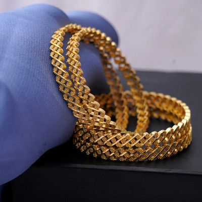 Arhanam Alloy Gold-plated Bangle(Pack of 4)
