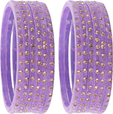 STYOLLO Glass Zircon Bangle Set(Pack of 12)