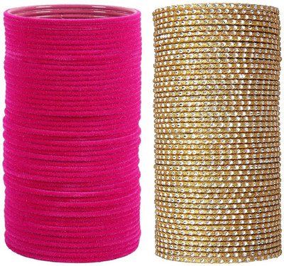 Guddan Metal Gold-plated Bangle Set(Pack of 96)