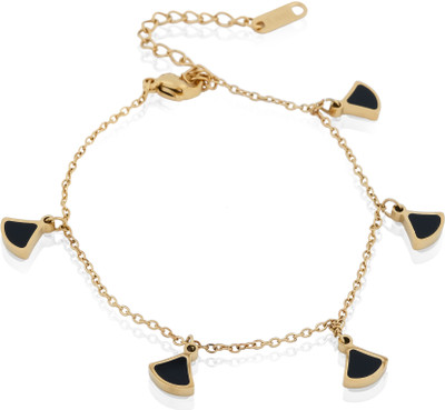queralt Stainless Steel Zircon Brass Charm Bracelet