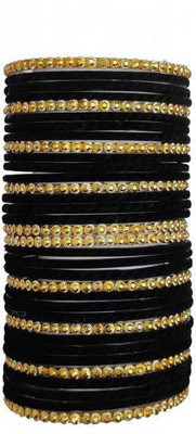 RADHA MOHAN EMPIRE Fabric, Glass Bangle Set(Pack of 34)
