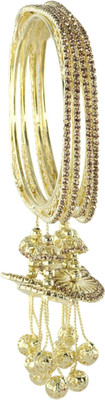 NMII Metal Zircon Bangle Set(Pack of 4)