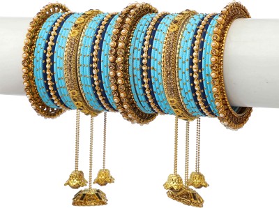 GLIKA Metal Zircon Gold-plated Bangle Set(Pack of 46)