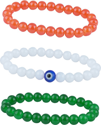 JFL - Jewellery for Less Evil Eye Beads Bracelet Set(Pack of 3)