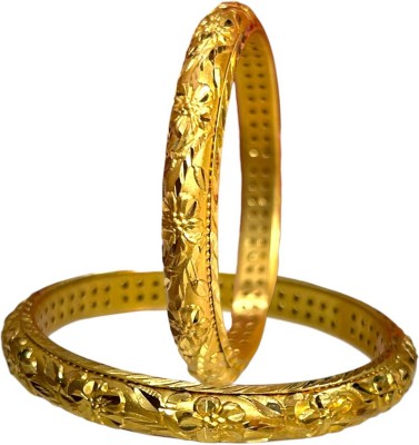 maa sitala store Copper Gold-plated Bangle(Pack of 2)