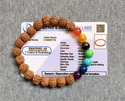 jupiter speaks Stone, Rudraksha Crystal, Turquoise, Lapis Lazuli, Quartz Bracelet