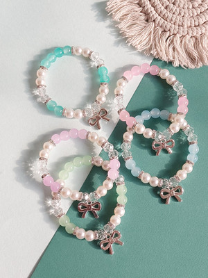 OCTAGON HUB Stone, Crystal, Glass Beads, Crystal Bracelet Set(Pack of 5)